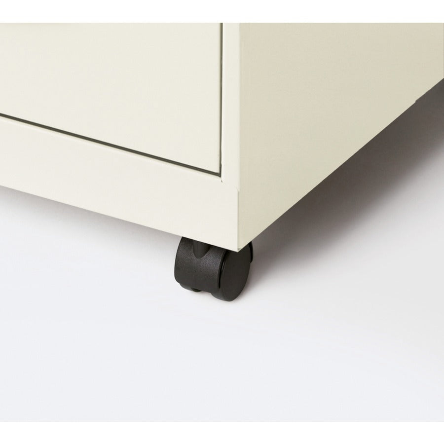NuSparc Mobile File Cabinet - 14.2" Width x 18" Depth x 26.5" Height for File - Letter - Mobility, Locking Drawer, Glide Suspension, 3/4 Drawer Extension, Cam Lock, Nonporous Surface - White - Painted Steel, Steel - Recycled - Assembly Required