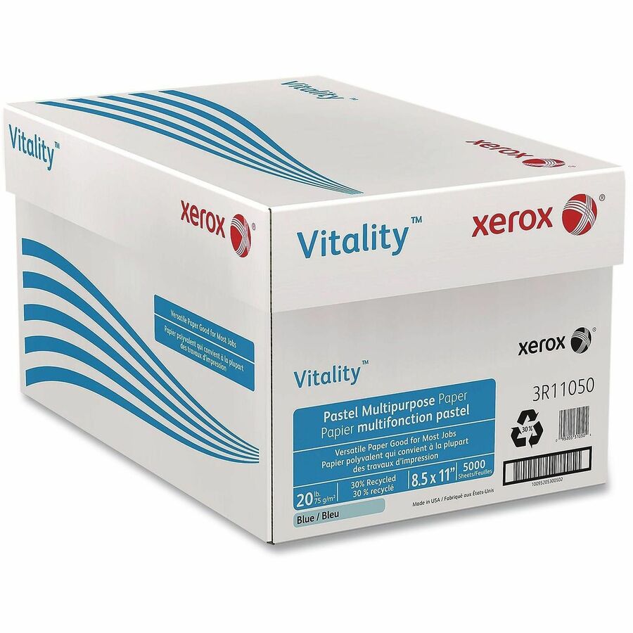 Xerox Multipurpose Pastels Paper - Letter - 8 1/2" x 11" - 20 lb Basis Weight - Blue - 500 Sheets per Ream - 500 / Ream