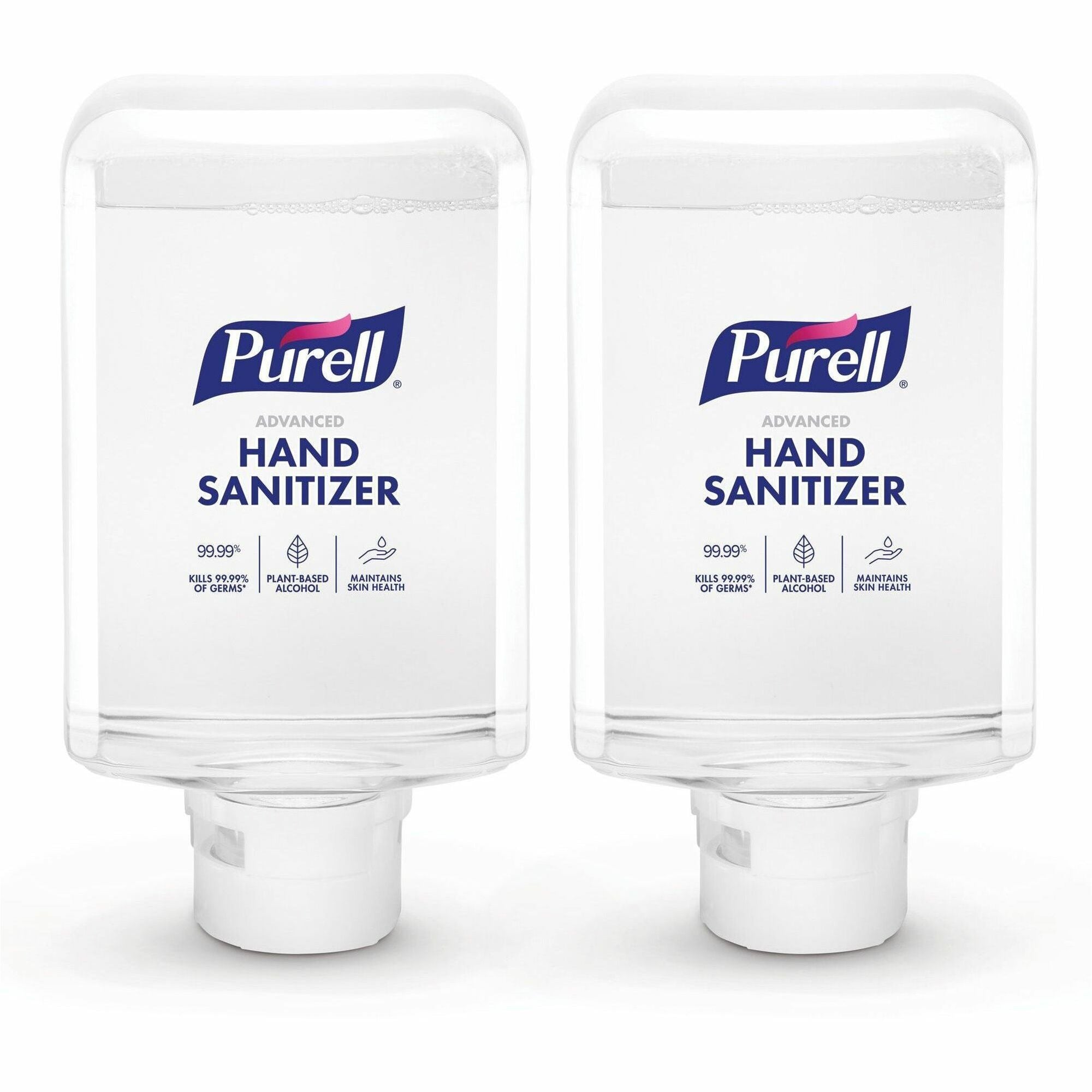 PURELL Advanced Hand Sanitizer Foam Refill, 1.27 Quart, Touchless Dispenser, Clear, Non-drying, Dye-free, Bio-based, Refillable, 2/Carton