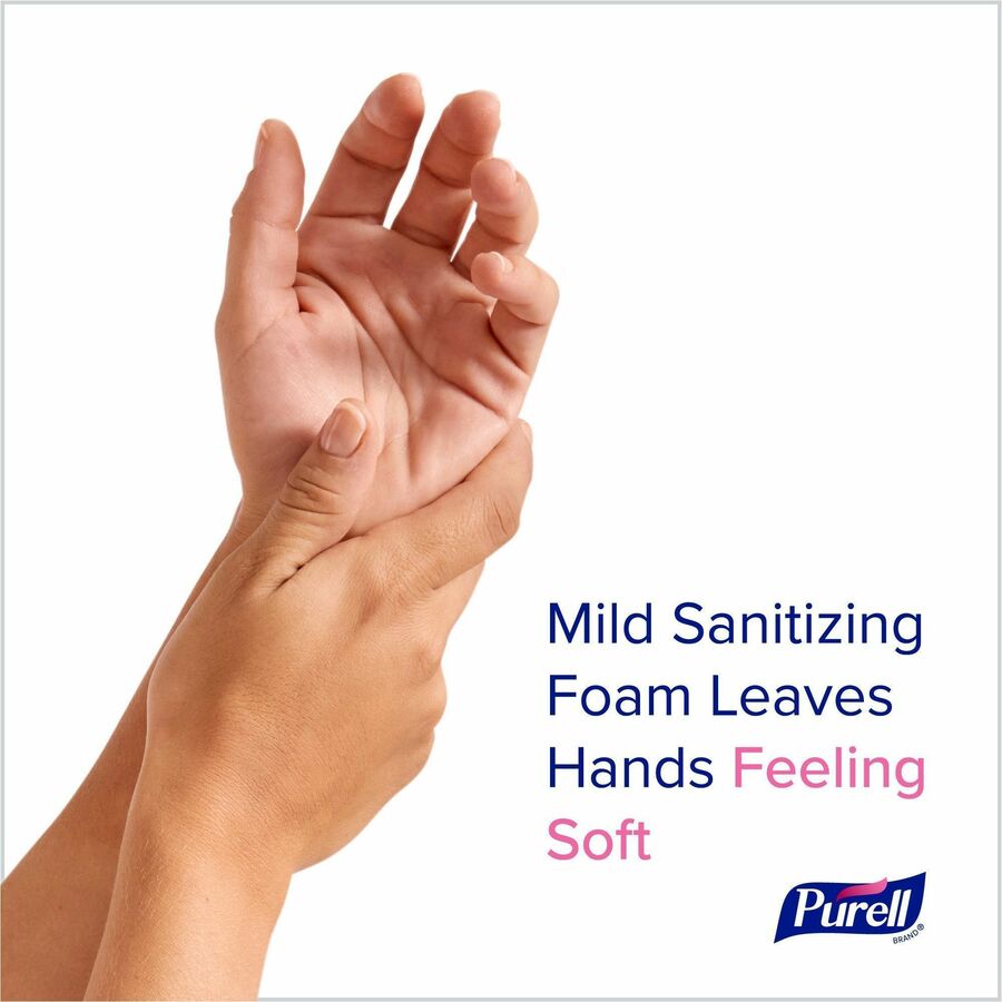 PURELL Advanced Hand Sanitizer Foam Refill, 1.27 Quart, Touchless Dispenser, Clear, Fragrance-Free, Dye-Free, Bio-based, 2/Carton