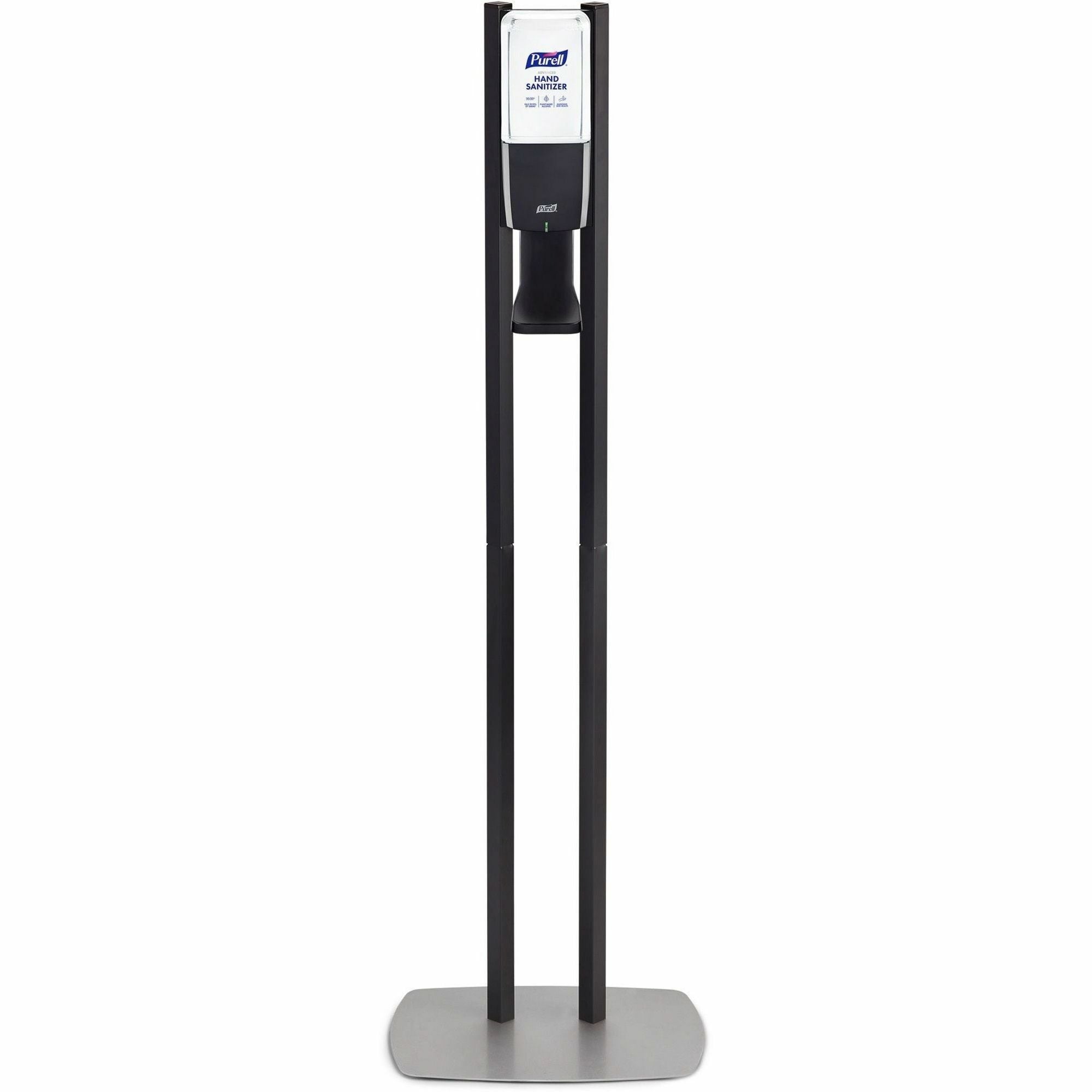 PURELL&reg; ES10 Floor Stand with Automatic Dispenser - Floor, Freestanding - Graphite - For High Traffic Area, Sanitizing Dispenser, Waiting Room, Hallway - Low-profile Base, Lightweight, Sturdy