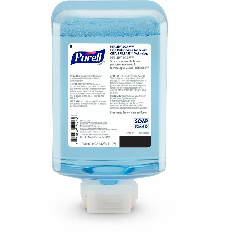 1.27 quart - Touchless Dispenser - Kill Germs, Dirt Remover - Hand - Clear - Refillable, Fragrance-free, Non-irritating, Preservative-free - 2 / Carton