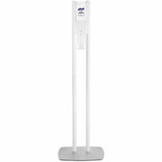 PURELL® ES10 Floor Stand with Automatic Dispenser - Floor, Freestanding - White - For Sanitizing Dispenser, High Traffic Area, Waiting Room, Hallway - Sturdy, Low-profile Base, Lightweight - 1 Carton