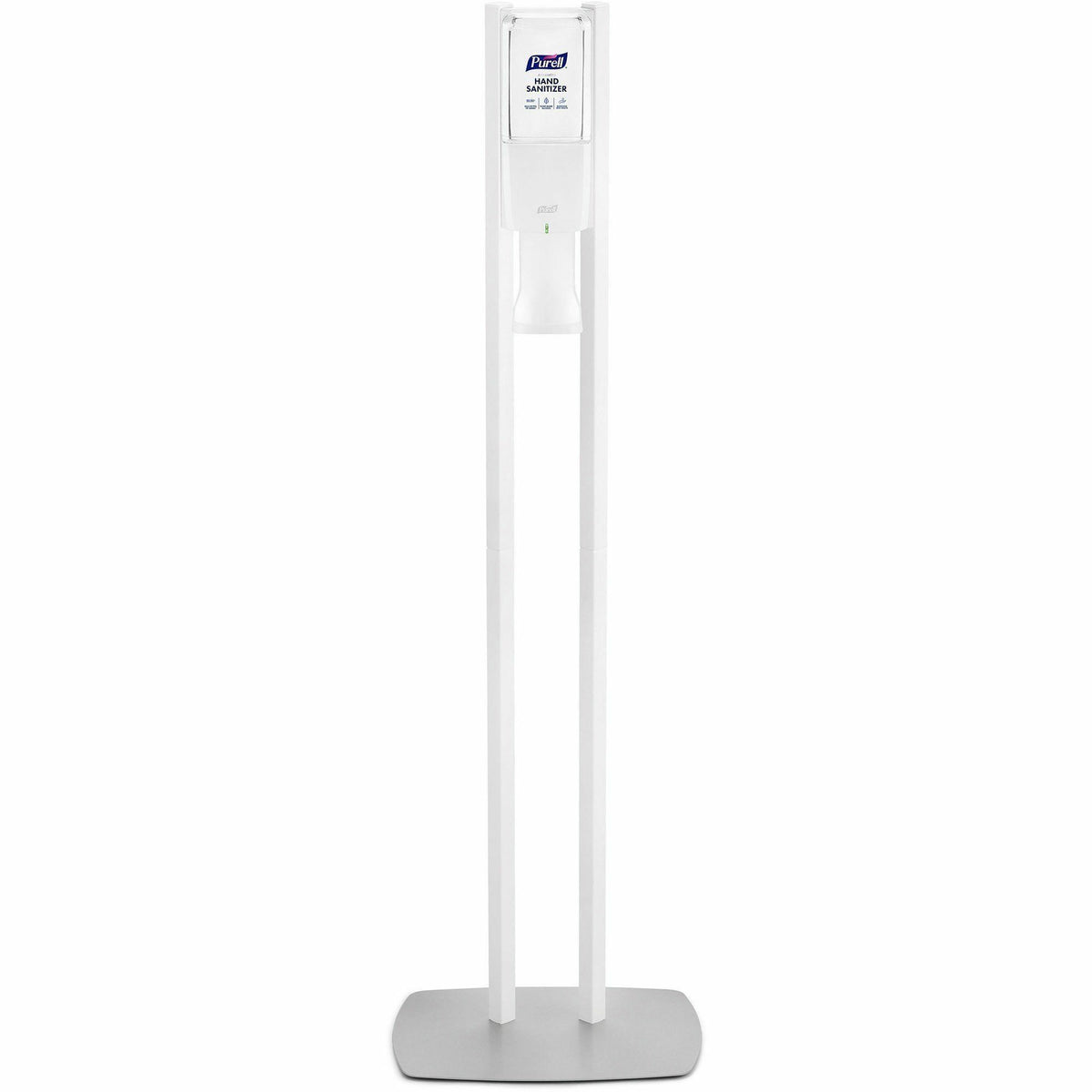PURELL® ES10 Floor Stand with Automatic Dispenser - Floor, Freestanding - White - For Sanitizing Dispenser, High Traffic Area, Waiting Room, Hallway - Sturdy, Low-profile Base, Lightweight - 1 Carton