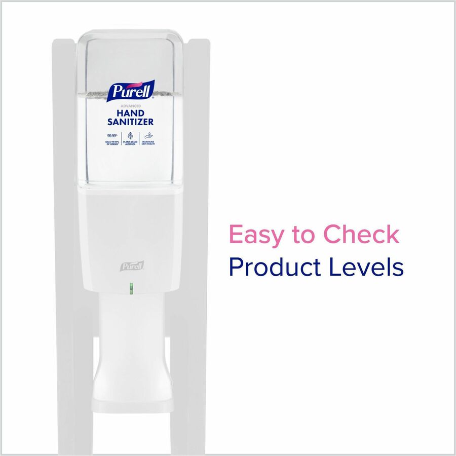 PURELL&reg; ES10 Floor Stand with Automatic Dispenser - Floor, Freestanding - White - For Sanitizing Dispenser, High Traffic Area, Waiting Room, Hallway - Sturdy, Low-profile Base, Lightweight