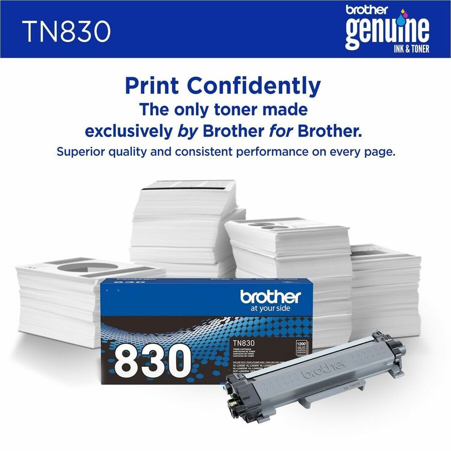 Brother Original Standard Yield Laser Toner Cartridge - Black - 1 Each - 1200 Pages