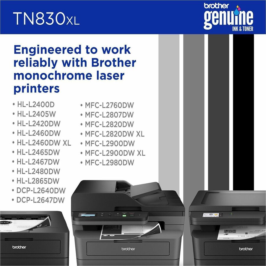Brother Original Laser Toner Cartridge - Black - 1 Each