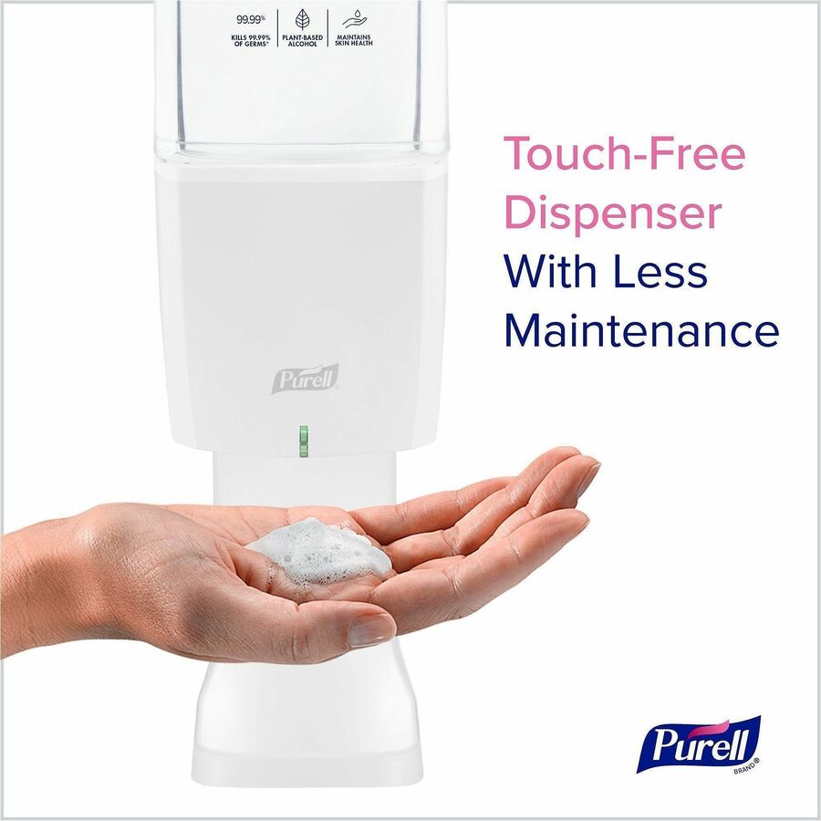 PURELL&reg; ES10 Automatic Hand Sanitizer Dispenser - Automatic - 1.27 quart Capacity - Support AA Battery - Refillable, Touch-free, Wall Mountable - White - 1 Each