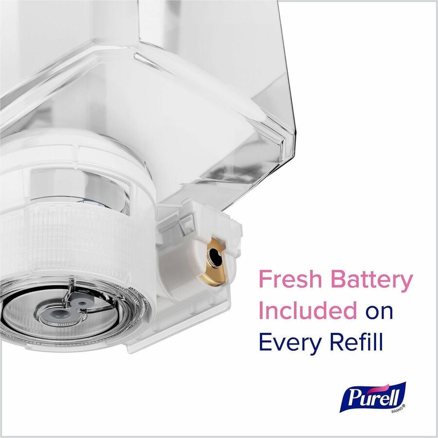 PURELL&reg; ES10 Automatic Hand Sanitizer Dispenser - Automatic - 1.27 quart Capacity - Support AA Battery - Refillable, Touch-free, Wall Mountable - White - 1 Each