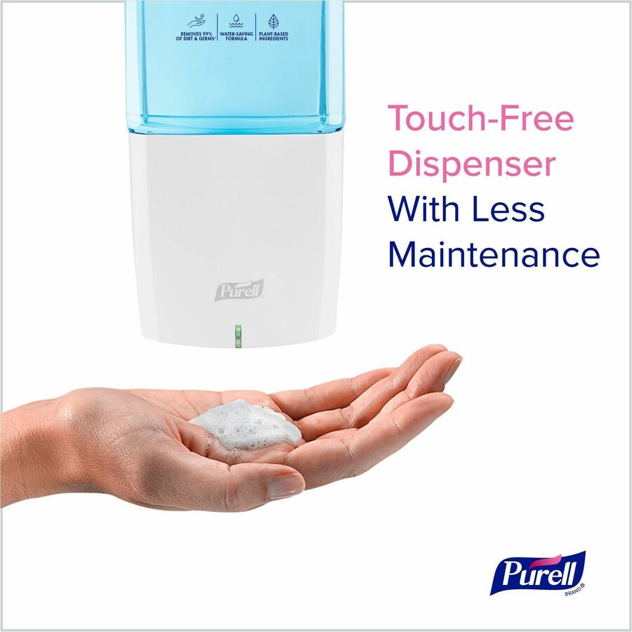 PURELL&reg; ES10 Automatic Hand Soap Dispenser - Automatic - 1.27 quart Capacity - Support AA Battery - Refillable, Touch-free, Wall Mountable - White - 1 Each