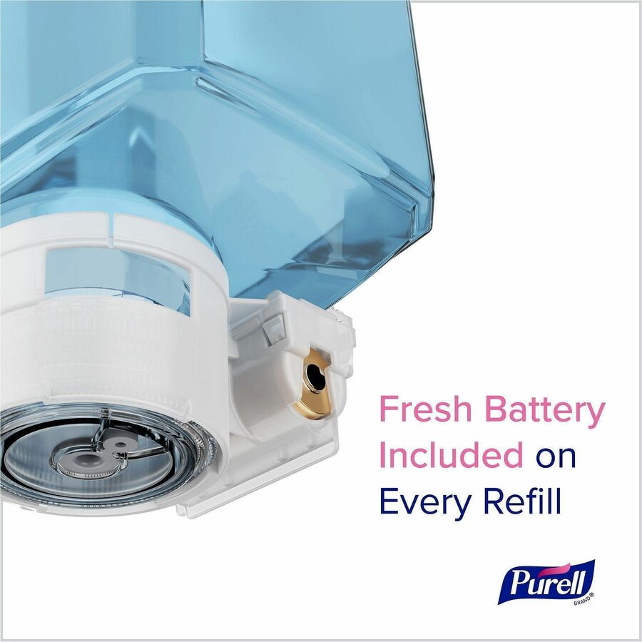 PURELL&reg; ES10 Automatic Hand Soap Dispenser - Automatic - 1.27 quart Capacity - Support AA Battery - Refillable, Touch-free, Wall Mountable - White - 1 Each
