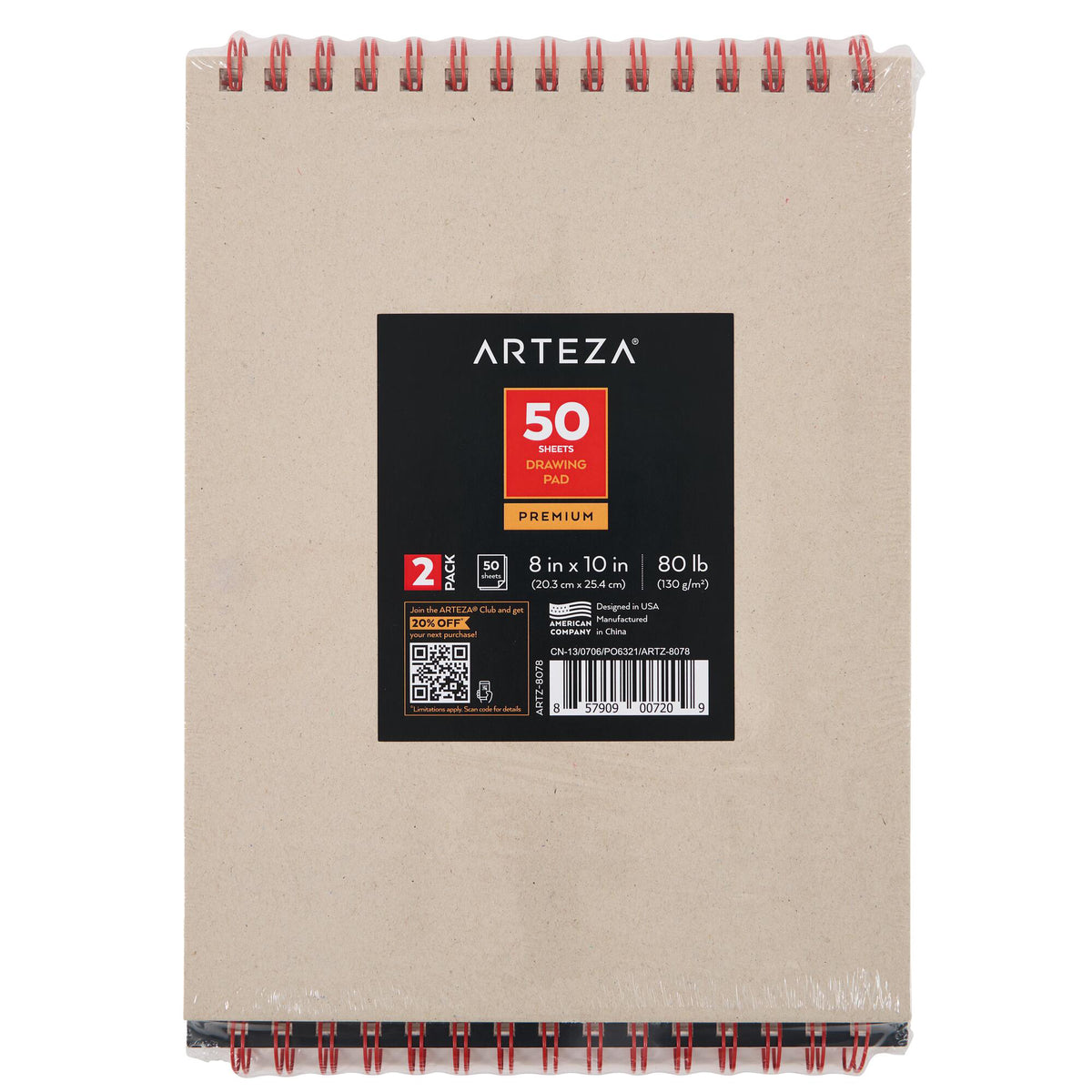 DRAWING PAD 2-PACK 8X10 50 SHEETS