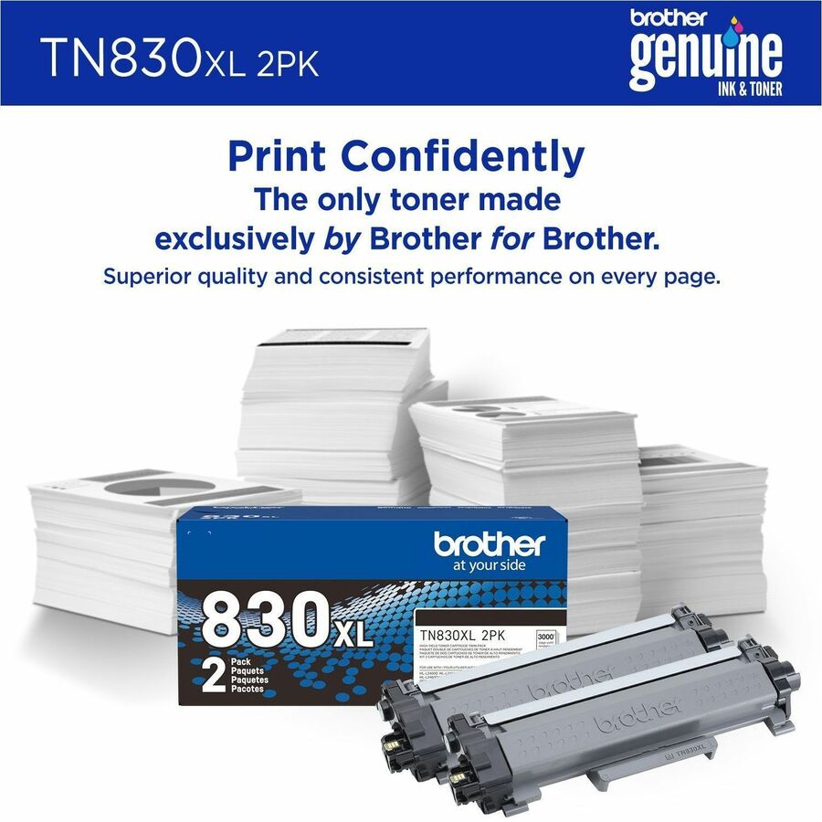 Brother Original High Yield Laser Toner Cartridge - Twin-pack - Black - 2 / Pack - 3000