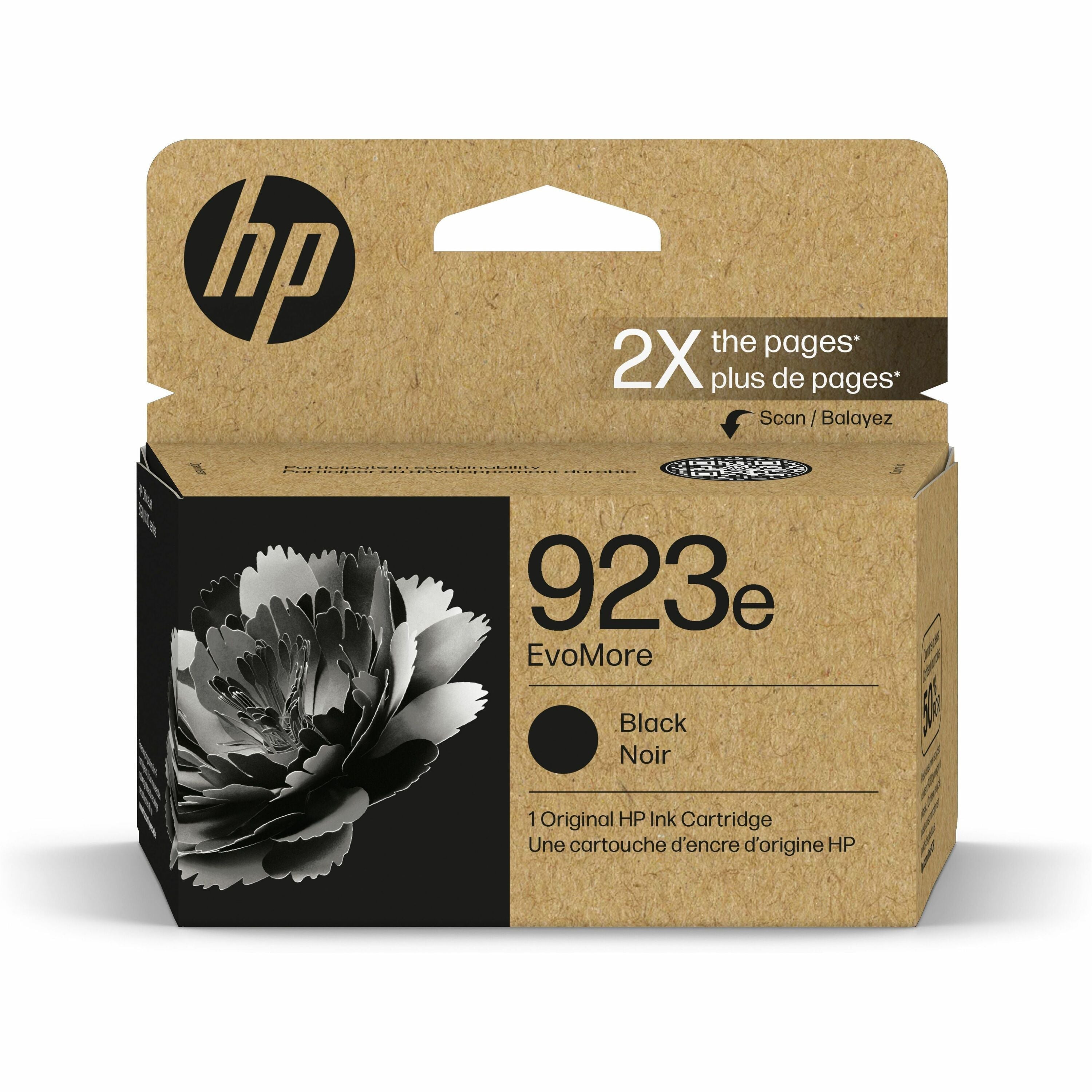HP EvoMore 923e Original High Yield Inkjet Ink Cartridge - Black - 1 Each