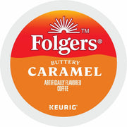 Folgers&reg; K-Cup Buttery Caramel Coffee - Compatible with Keurig K-Cup Brewer - Medium - 24 K-Cup - K-Cup - Buttery Caramel, Caramel, Arabica - Kosher - 24 / Box