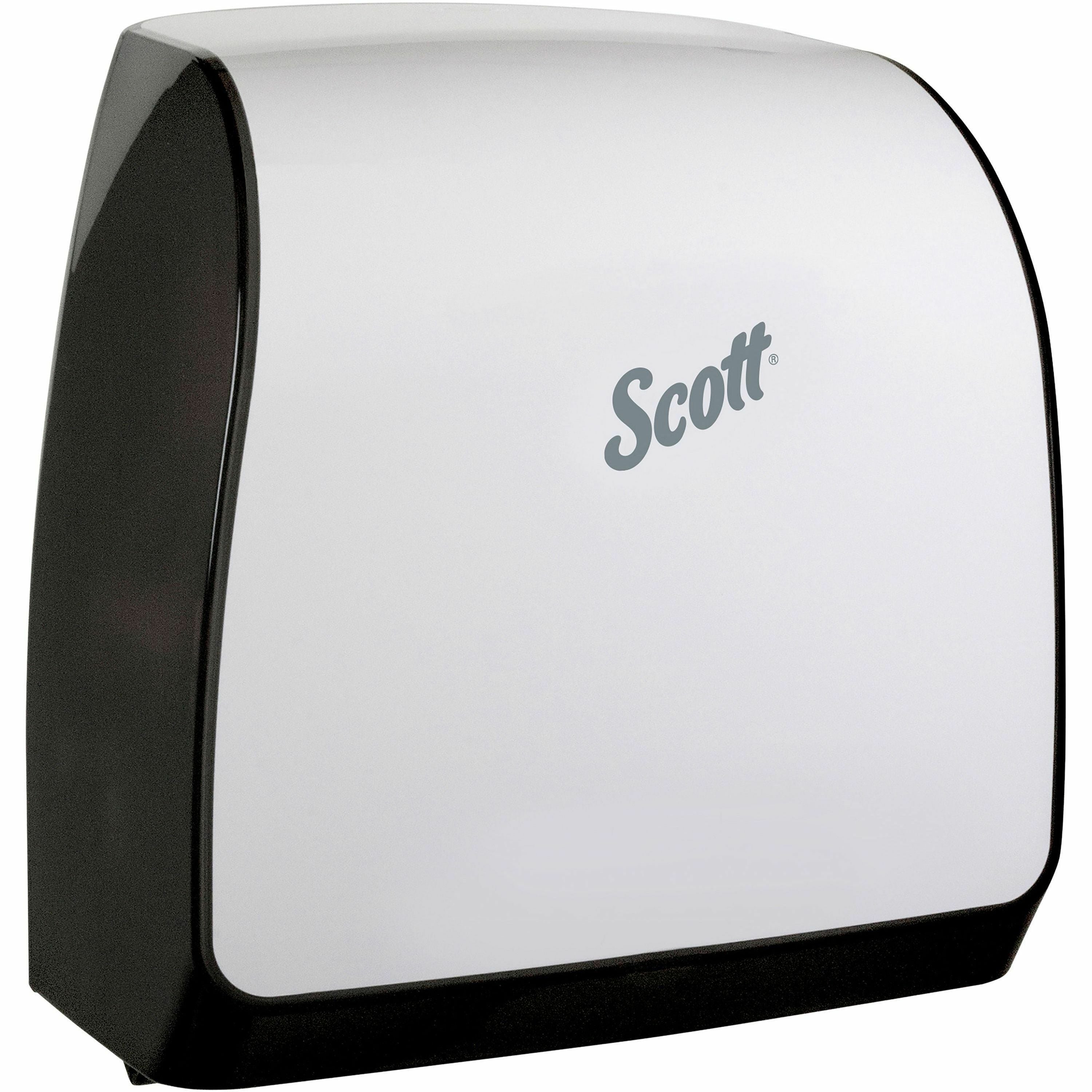 Scott Slimroll Towel Dispenser - Touchless Dispenser - 13" Height x 12.7" Width x 7.2" Depth - Plastic - White - Anti-bacterial, Refillable, Contemporary Style, Hygienic, Compact, Slim, Dirt Resistant - 1 Carton