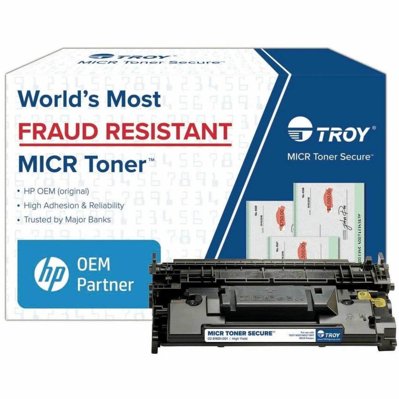 Troy Toner Secure MICR High Yield Laser Toner Cartridge - Alternative for HP 289X (CF289X) - Black - 1 Each