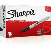 Permanent Markers, Fine Point, Black, 36 Count