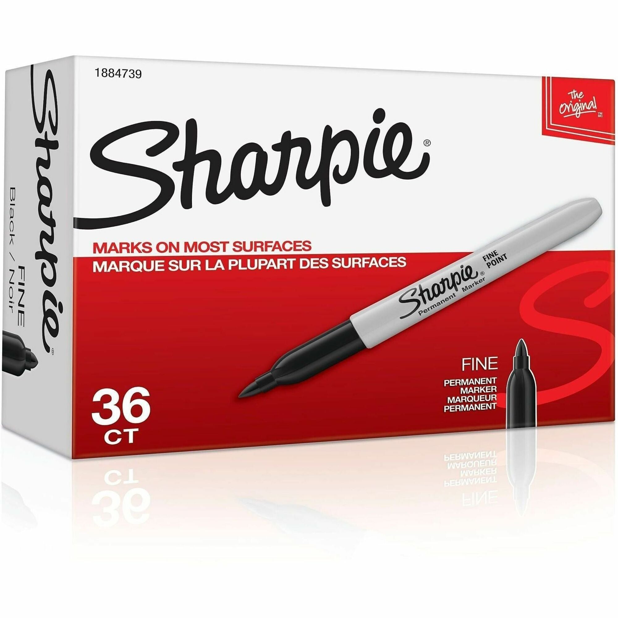 Permanent Markers, Fine Point, Black, 36 Count