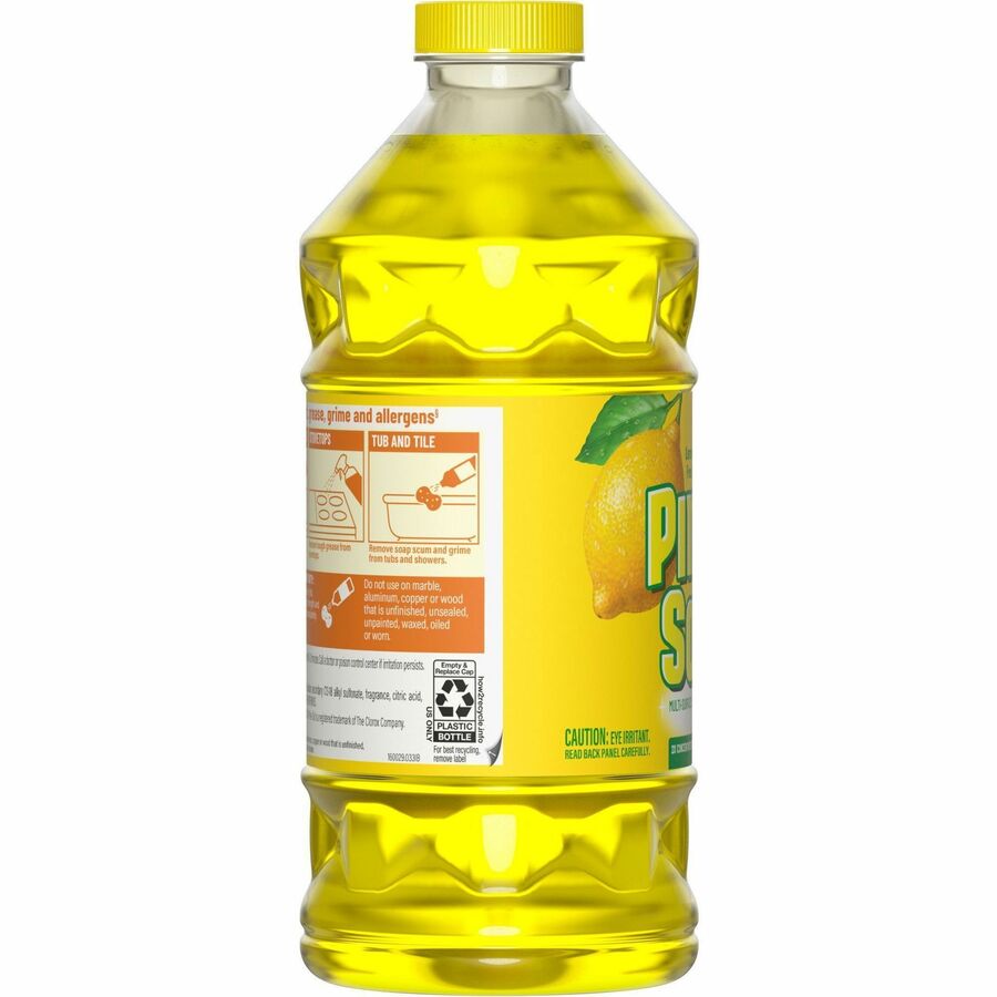 Pine-Sol Multi-Surface Cleaner - For Multi Surface - Concentrate - Liquid - 40 fl oz (1.3 quart) - Lemon Fresh Scent - Deodorize, Disinfectant, Dilutable - Yellow - 1 Each