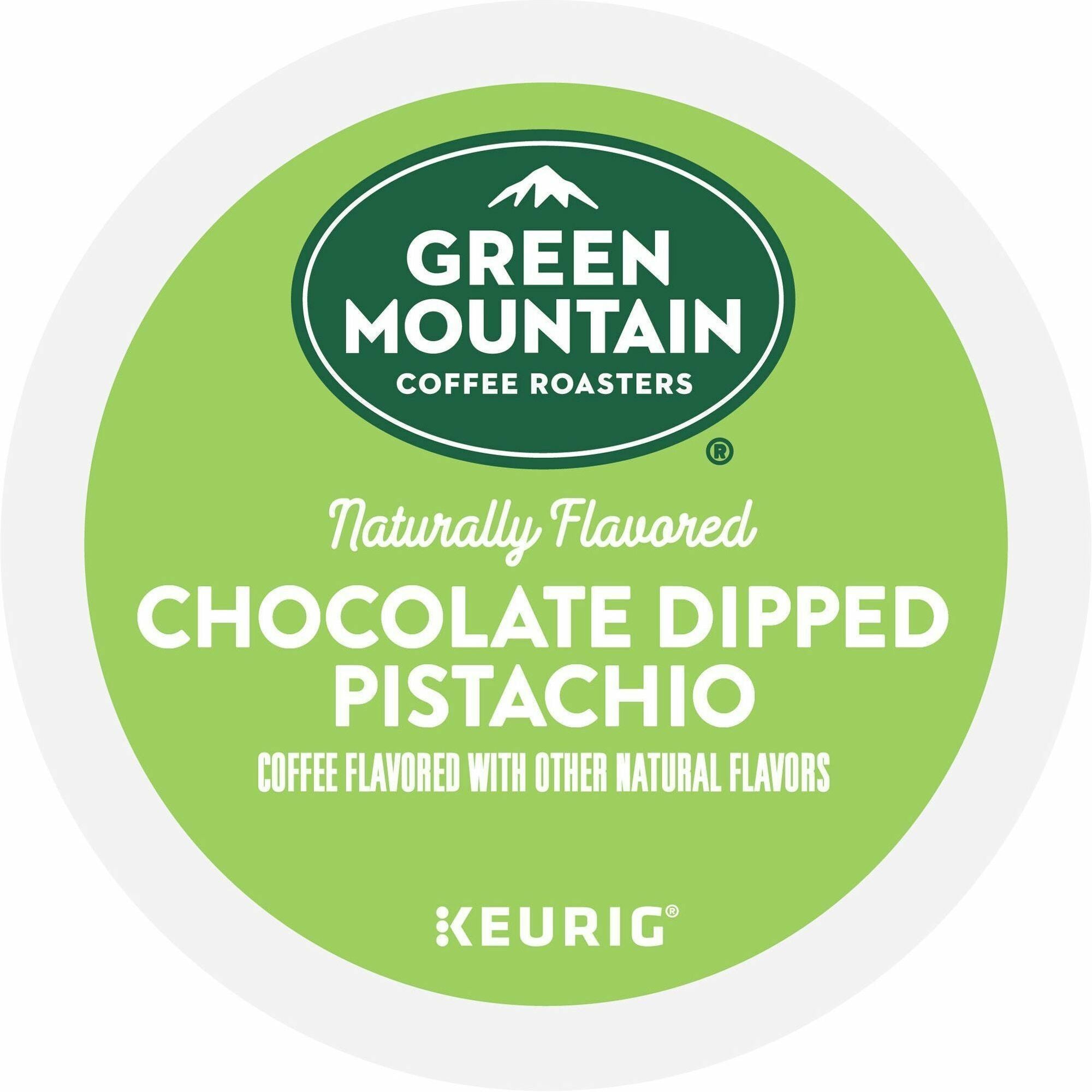 Green Mountain Coffee Roasters K-Cup Pod Coffee, Chocolate Dipped Pistachio, Smooth Roast, Kosher, 24 Pods per Box, Compatible with Keurig Brewers