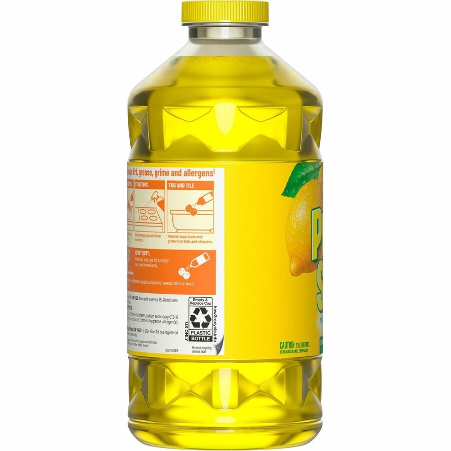 Pine-Sol Multi-Surface Cleaner, Concentrate, Lemon Fresh Scent, Liquid, 80 fl oz (2.5 quart), Yellow, 1 Each