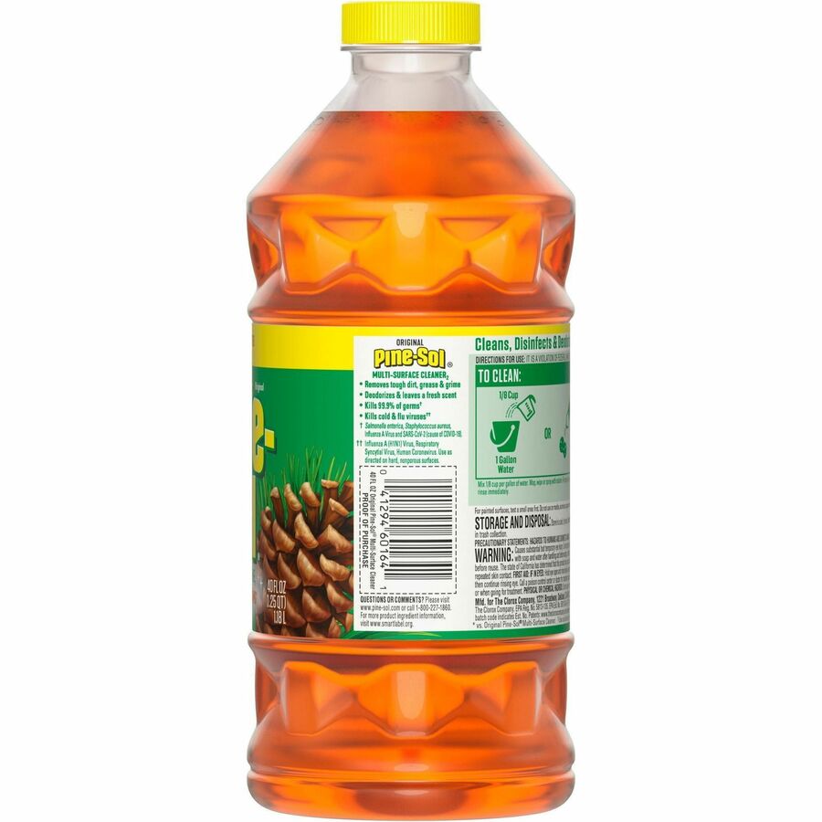 Pine-Sol Multi-Surface Cleaner, Concentrate, Liquid, Original Scent, Yellow, 40 fl oz (1.3 quart), 1 Each