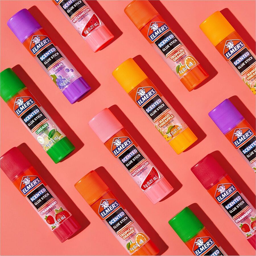 Elmer's Scented Glue Sticks, Tropical Mix, 0.21 oz, 30/Box