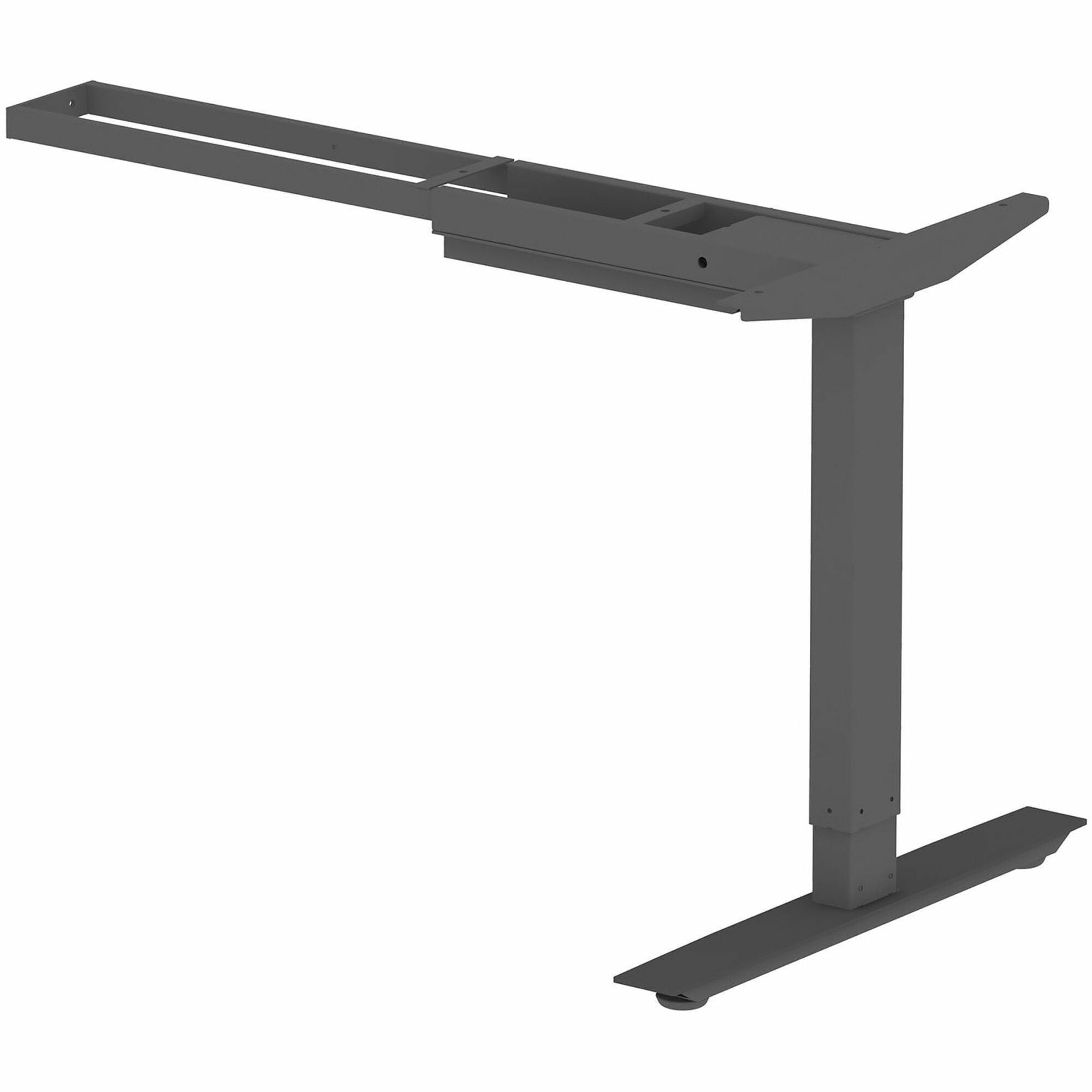 Lorell Sit-Stand 3rd-Leg Base, Black, Height Adjustable, 275 lb Capacity, 45" Height x 51.60" Width x 26.40" Depth, Assembly Required, 1 Each