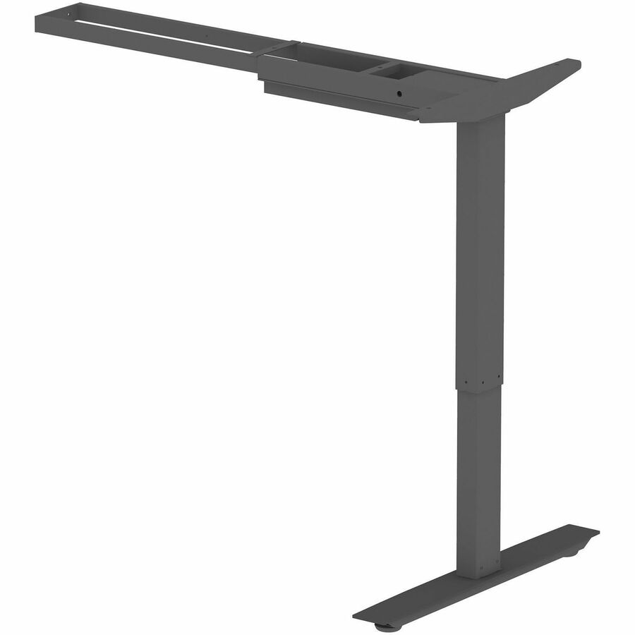 Lorell Sit-Stand 3rd-Leg Base, Black, Height Adjustable, 275 lb Capacity, 45" Height x 51.60" Width x 26.40" Depth, Assembly Required, 1 Each