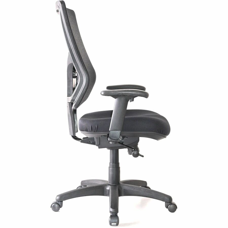 Lorell Conjure High-Back Swivel/Tilt Office Chair, Black, Mesh Back, Adjustable Arms, Molded Foam Seat, 1 Each