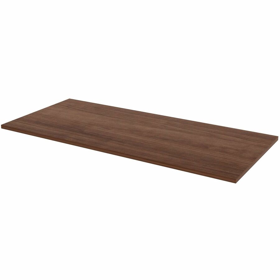 Lorell Multipurpose Tabletop, 30" x 66" x 1", Band Edge, Walnut Laminate, Rectangle, 1 Each