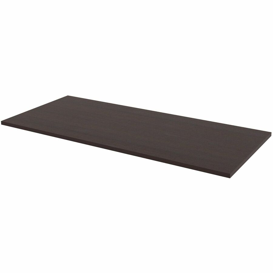 Lorell Multipurpose Tabletop, 30" x 66" x 1", Band Edge, Espresso Laminate, Rectangle, 1 Each