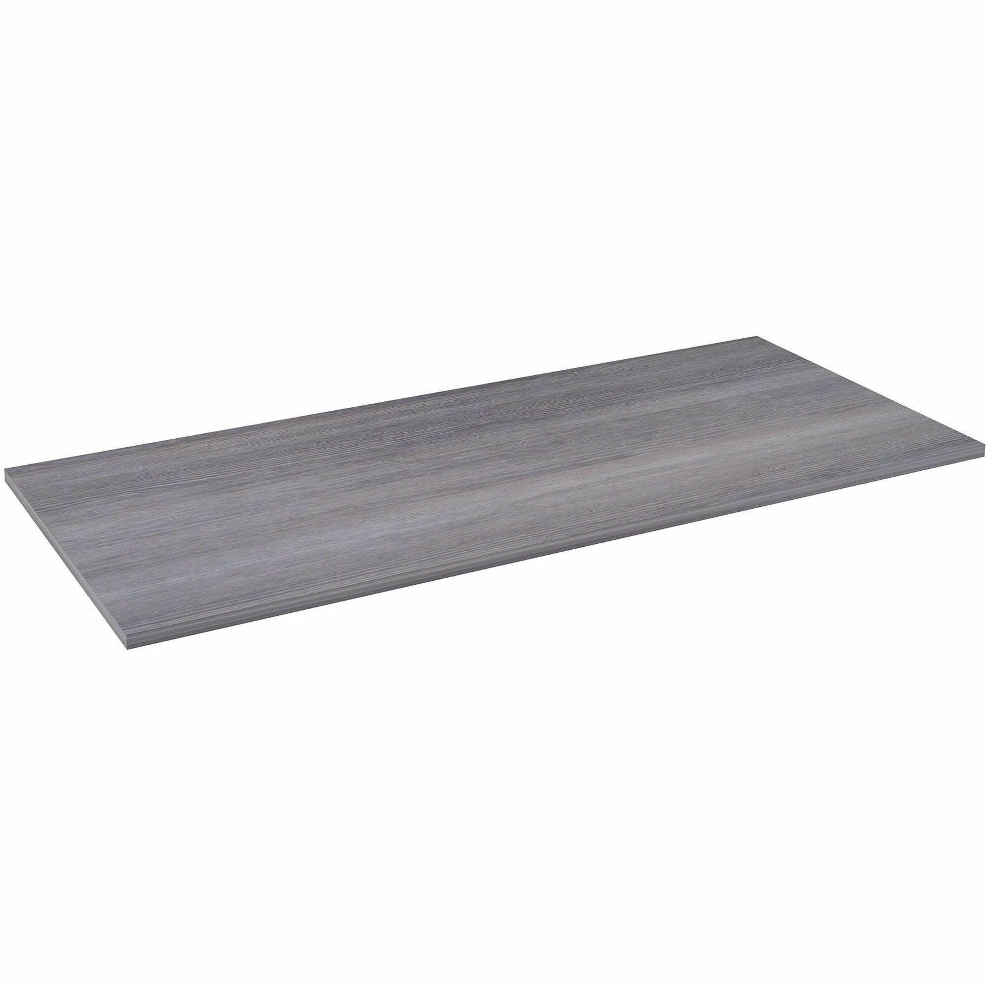 Lorell Multipurpose Tabletop, 30" x 66" x 1", Band Edge, Weathered Charcoal Laminate, Rectangle, 1 Each