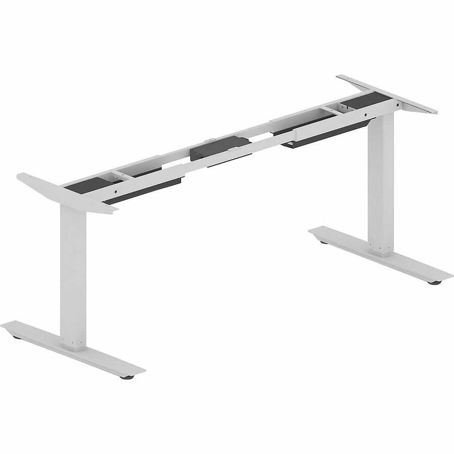 Lorell Sit-to-Stand Two-Tier Base - Silver Two-tier Base - 275 lb Capacity - Height Adjustable - 45.10" Height - Assembly Required - 1 Each