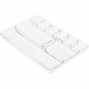 Lorell Drawer Tray Organizer - 9 Compartment(s) - 1.18" Height x 9.13" Width x 13.98" Length - Clear - Plastic - 1 Each