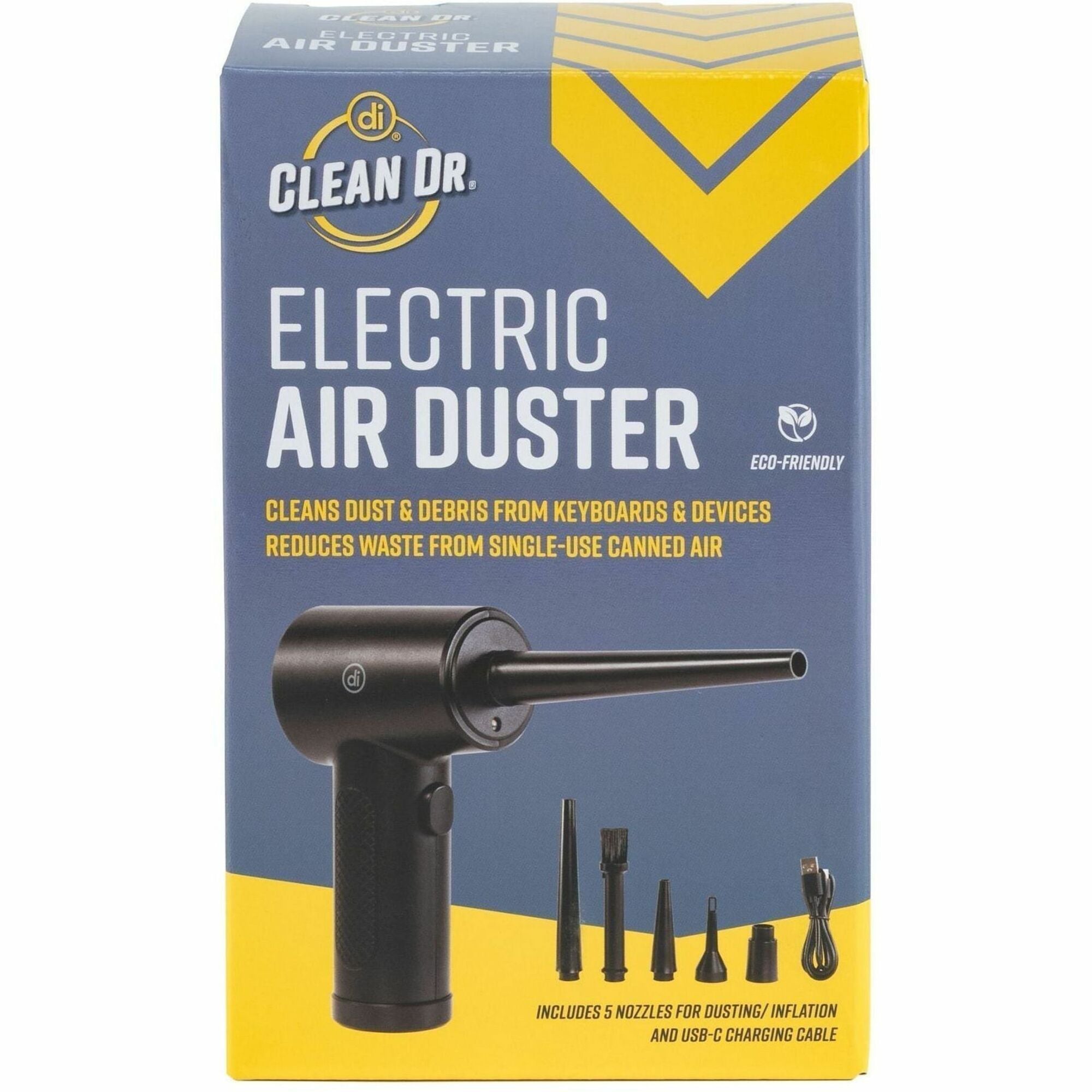 For Computer, Keyboard, Desk - Adjustable Nozzle - Black - 1 Each