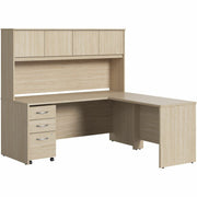Bush Business Furniture Studio C 72W x 30D L Shaped Desk with Hutch and Mobile File Cabinet