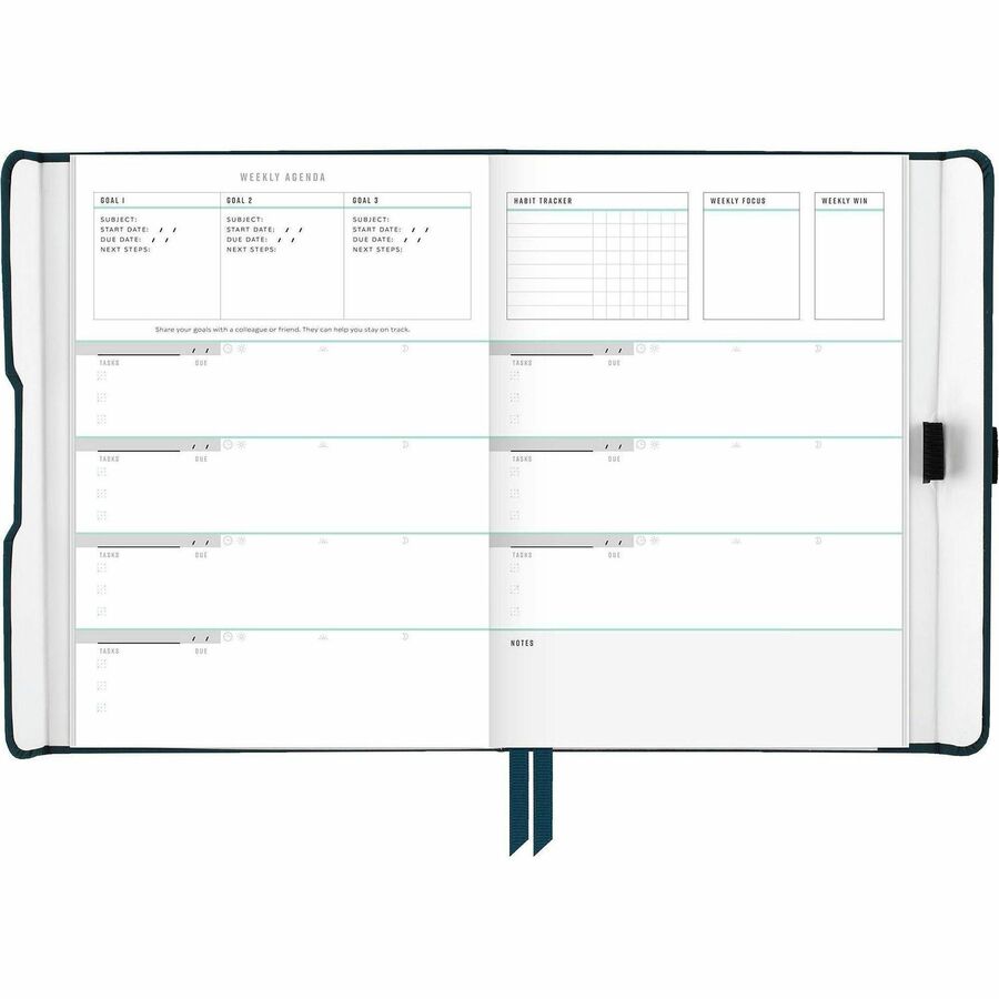 At-A-Glance Foundation Undated Weekly Monthly Planner, Blue, Small, 5 1/2" x 8 1/2"