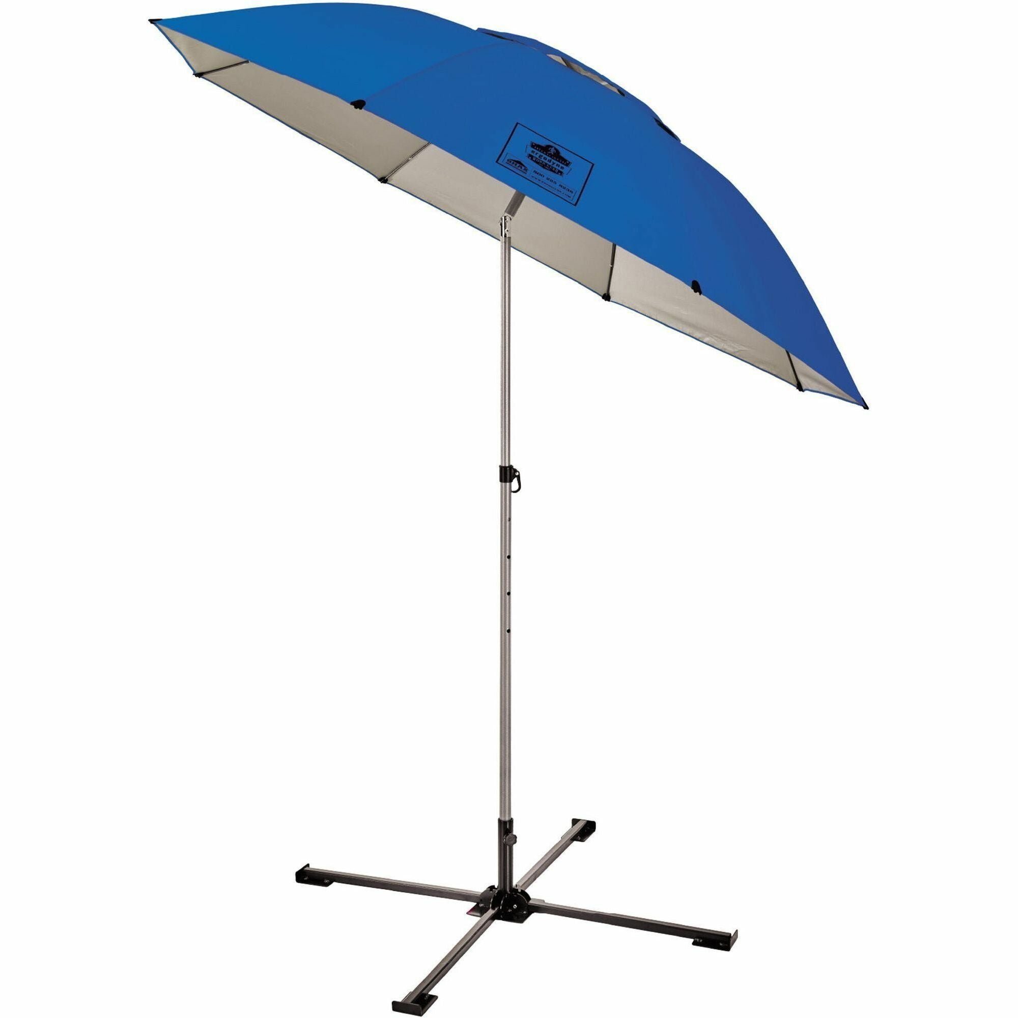 Ergodyne SHAX 6199 Lightweight Work Umbrella and Stand Kit - Blue