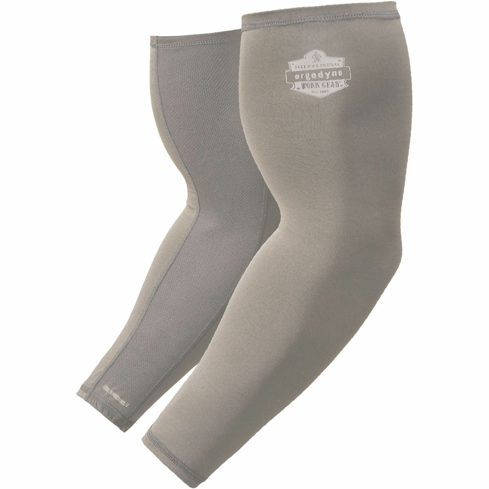 Ergodyne 6690 Cooling Arm Sleeves, Gray, Medium, Fabric, Durable, Stretchable, Comfortable, Moisture Wicking, Anti-odor, Machine Washable, UV Protection, 2 Sleeves per Pack