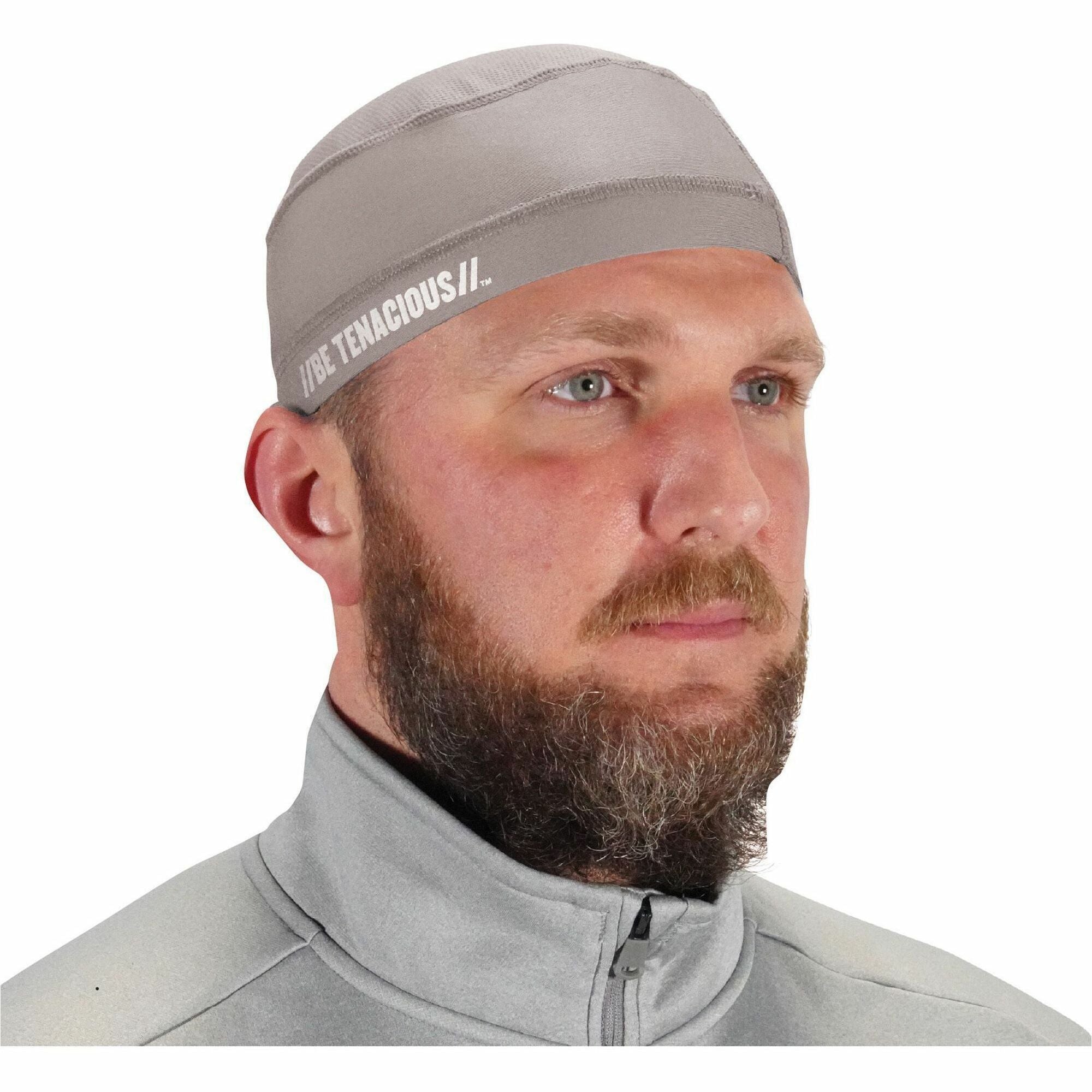 Ergodyne 6632 Cooling Skull Cap - Fabric, Elastic - Gray