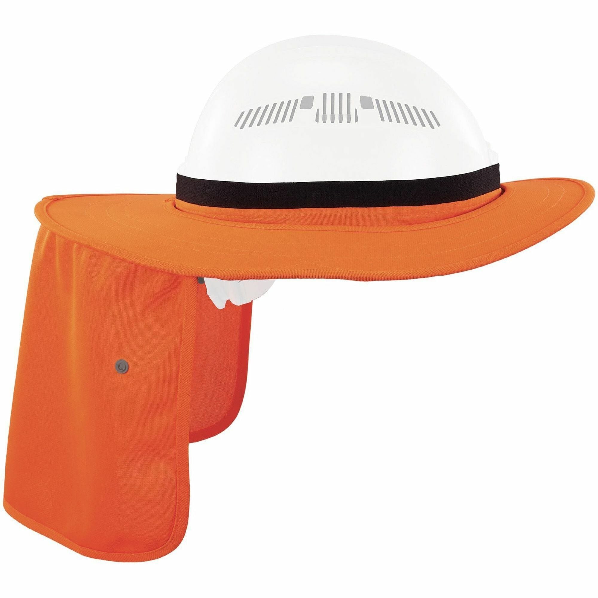 Ergodyne 6661 Universal Hard Hat Brims - Orange - Silicone, Elastic - 1 Each