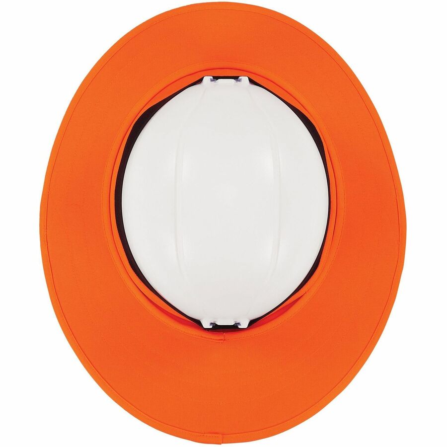 Ergodyne 6661 Universal Hard Hat Brims - Orange - Silicone, Elastic - 1 Each
