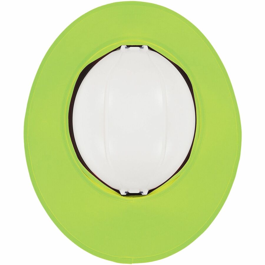 Ergodyne 6661 Universal Hard Hat Brims - Lime - Silicone, Elastic - 1 Each