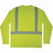 Ergodyne 6688 Cooling Hi-Vis Sun Shirts - Large Size - Fabric, MicroFiber, Polyester, Spandex - Lime