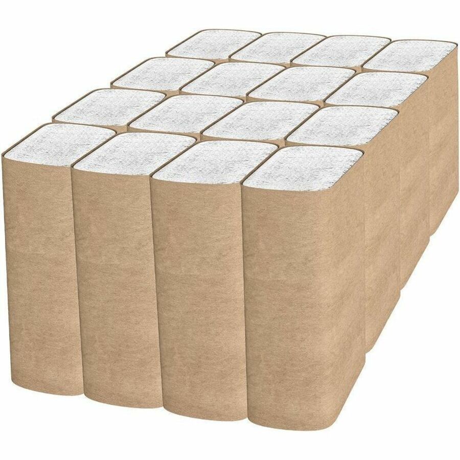 1 Ply - Multifold - 9.10" Width x 9.40" Length - White - Fiber - 16 / Case