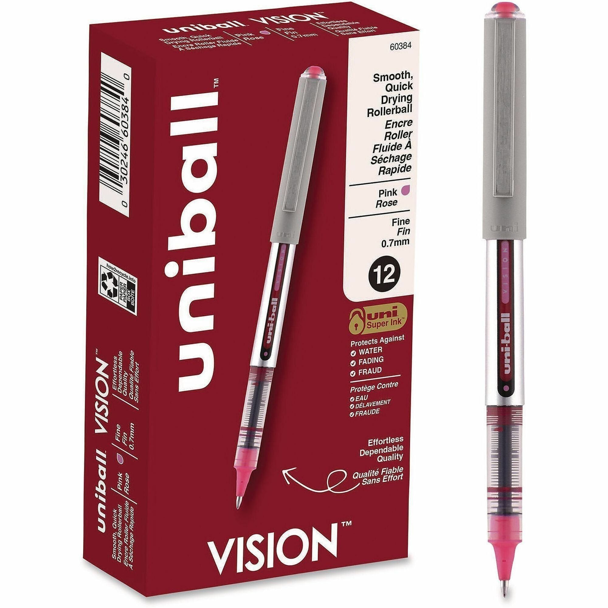 0.7 mm, Fine Pen Point - Passion Pink Ink - Liquid - Writing - 12 / Dozen