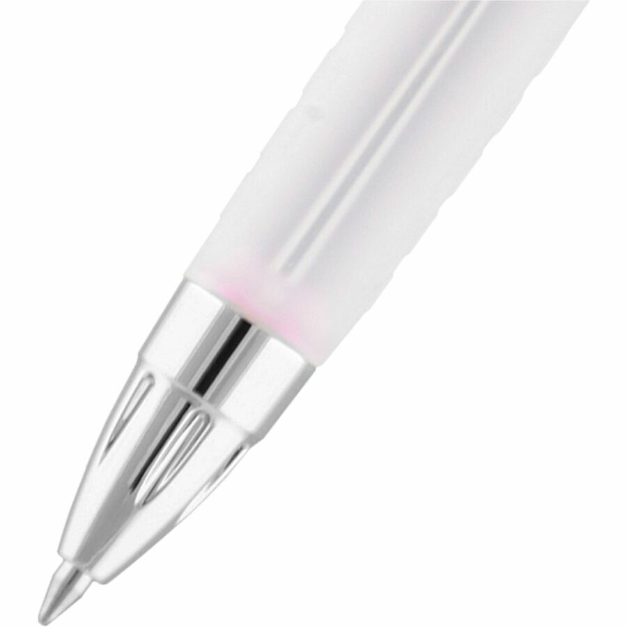 uniball™ 207 Gel Pens - 0.7 mm Medium Pen Point - Retractable - Black Ink - Pigment-based, Gel-based - Pink Barrel - 36 / Box