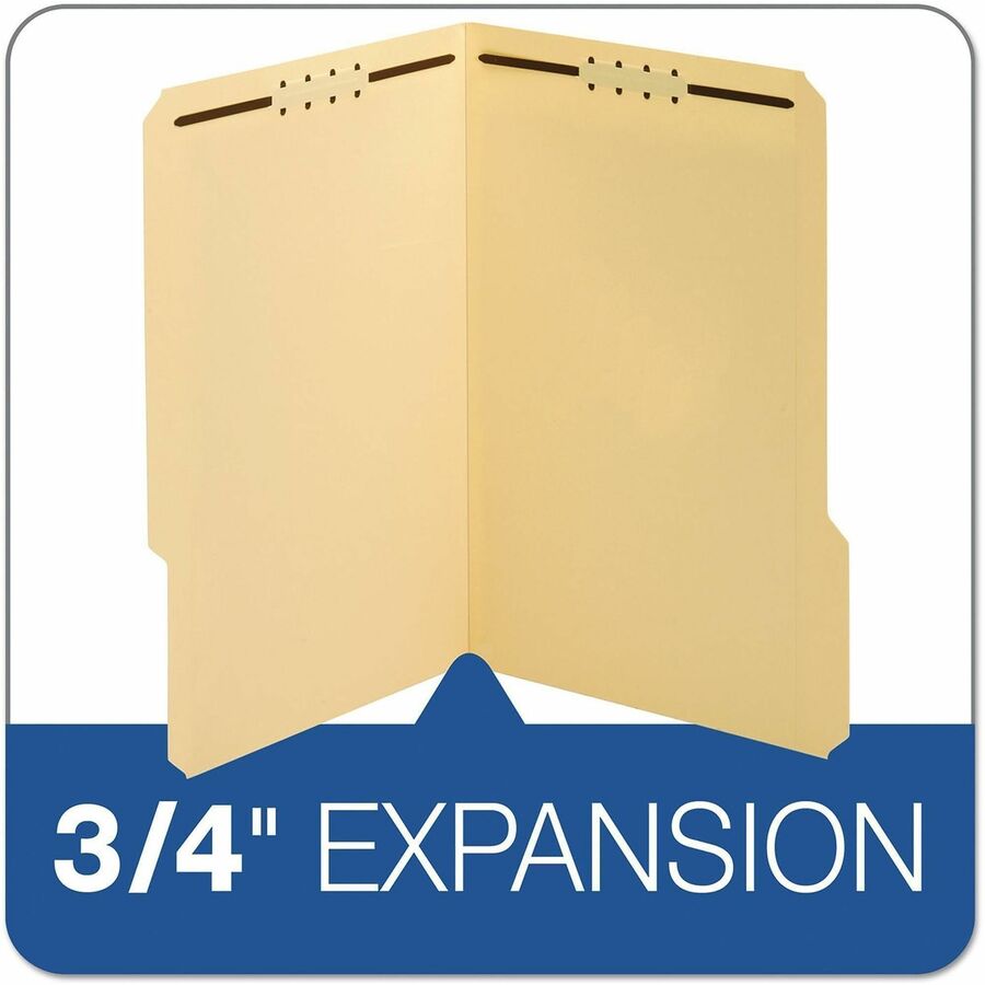 150 Sheets Capacity - 3/4" Expansion - 2 Fastener(s) - 2" Fastener Capacity - Assorted Tab Position - 11 pt. - Manila - Manila - Heavy Duty, Durable, Bend Resistant, Tear Resistant, Rigid - 0% Recycled - 50 / Box